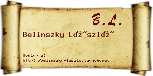 Belinszky László névjegykártya