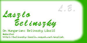 laszlo belinszky business card
