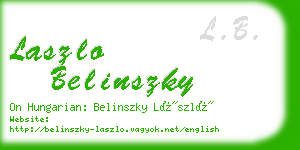 laszlo belinszky business card